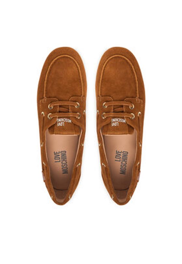 Love Moschino - LOVE MOSCHINO Półbuty JA10101G1OIG0200 Brązowy. Kolor: brązowy. Materiał: skóra, zamsz