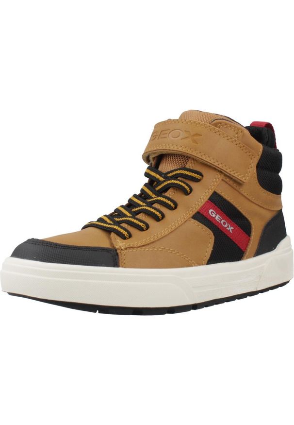 Geox - Buty GEOX J WEEMBLE B. A Jasnobrązowy. Kolor: brązowy, beżowy, wielokolorowy. Materiał: tkanina, syntetyk. Sport: turystyka piesza