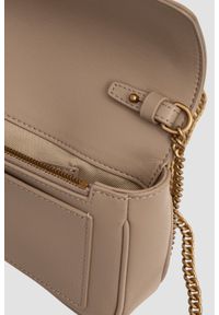 Pinko - PINKO Beżowa kopertówka damska Love One Pocket C. Kolor: beżowy. Styl: casual, elegancki #2