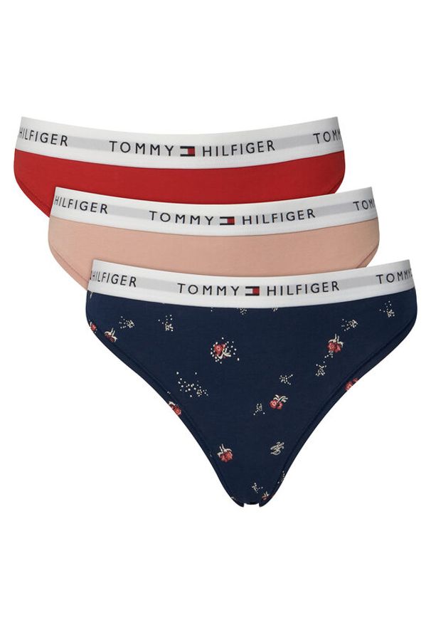 TOMMY HILFIGER - Tommy Hilfiger Komplet stringów UW0UW05530 Kolorowy. Materiał: bawełna. Wzór: kolorowy
