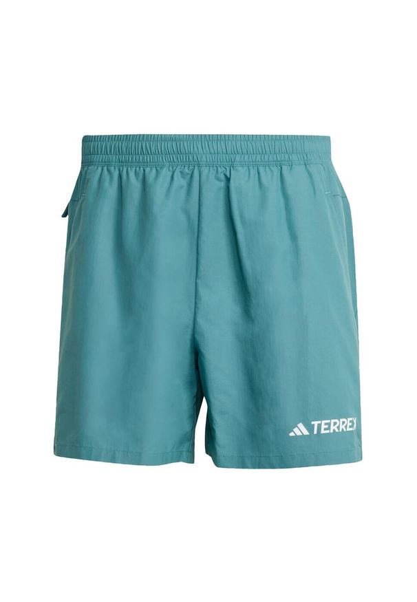 Adidas - Szorty Terrex Multi. Kolor: niebieski. Materiał: materiał