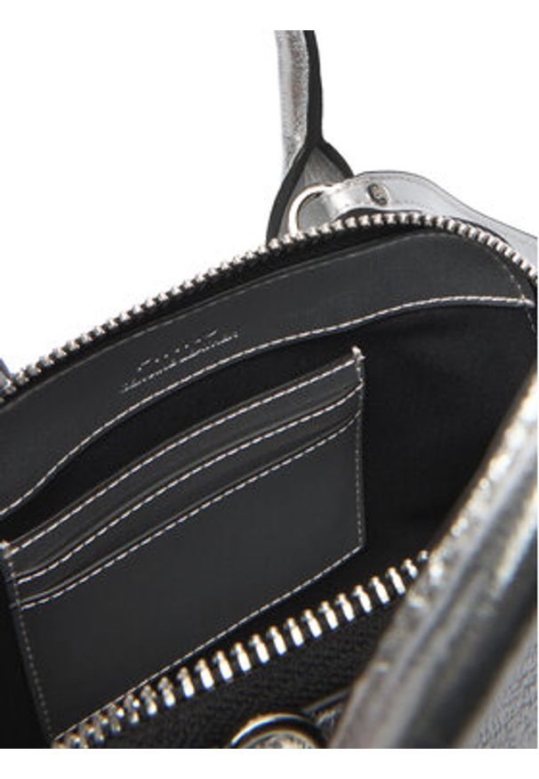Pinko - PINKO Torebka Bowling Bag Zip Mini AI 25-26 PLTT 105333 A0QO Srebrny. Kolor: srebrny. Materiał: skórzane