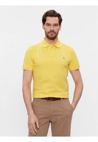 Polo Ralph Lauren Polo 710536856407 Żółty Slim Fit. Typ kołnierza: polo. Kolor: żółty. Materiał: bawełna