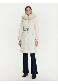 Morgan Płaszcz zimowy 242-GARENA Écru Slim Fit. Materiał: syntetyk. Sezon: zima #4