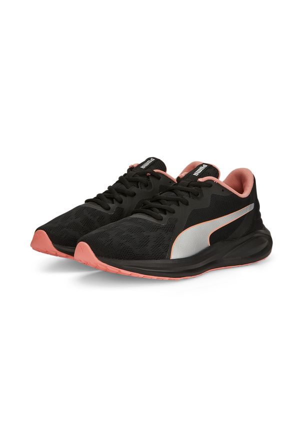 Buty do chodzenia damskie Puma TWITCH RUNNER METALLIC. Kolor: czarny. Sport: turystyka piesza