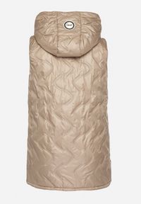 Born2be - Ciemnobeżowa Kamizelka Pikowana z Kieszeniami Eralithis. Okazja: na co dzień. Kolekcja: plus size. Kolor: beżowy. Materiał: jeans, materiał. Styl: casual, elegancki #3