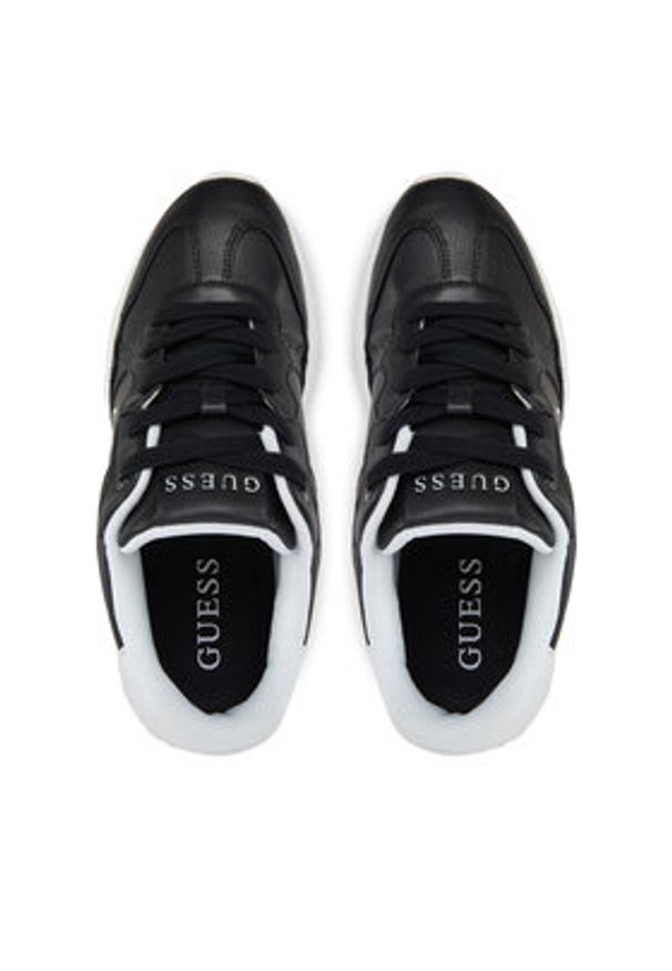Guess Sneakersy FLPLUC ELE12 Czarny. Kolor: czarny. Materiał: skóra