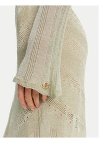 TwinSet - TWINSET Sukienka dzianinowa 251TT3180 Beżowy Slim Fit. Kolor: beżowy. Materiał: syntetyk