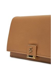 TOMMY HILFIGER - Tommy Hilfiger Torebka Th Her Flap W/Chain AW0AW17403 Beżowy. Kolor: beżowy. Materiał: skórzane #5