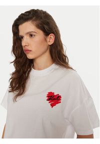Karl Lagerfeld - KARL LAGERFELD T-Shirt A1W17074 Biały Regular Fit. Typ kołnierza: dekolt w karo. Kolor: biały. Materiał: bawełna #5