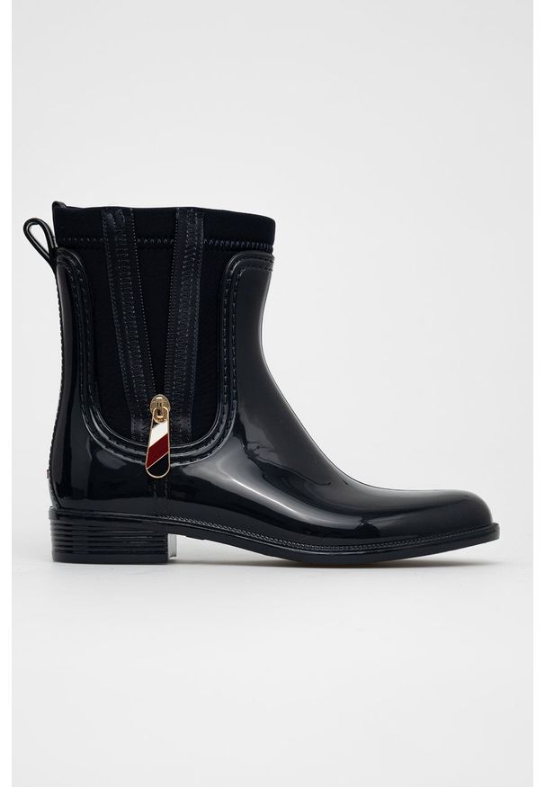 TOMMY HILFIGER - Tommy Hilfiger - Kalosze. Nosek buta: okrągły. Kolor: niebieski