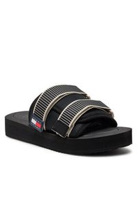 Tommy Jeans Klapki Tjm Sandal Casual EM0EM01389 Czarny. Okazja: na co dzień. Kolor: czarny. Materiał: materiał. Styl: casual #6