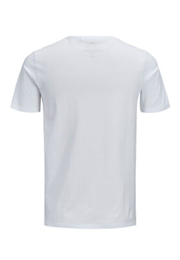 Jack & Jones T-Shirt Corp Logo 12137126 Biały Slim Fit. Kolor: biały. Materiał: bawełna