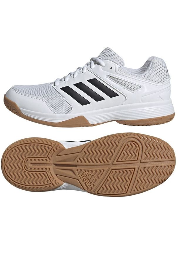Adidas - Buty do siatkówki adidas Speedcourt M IE8032 białe. Zapięcie: sznurówki. Kolor: biały. Materiał: guma, syntetyk, tkanina. Sport: siatkówka