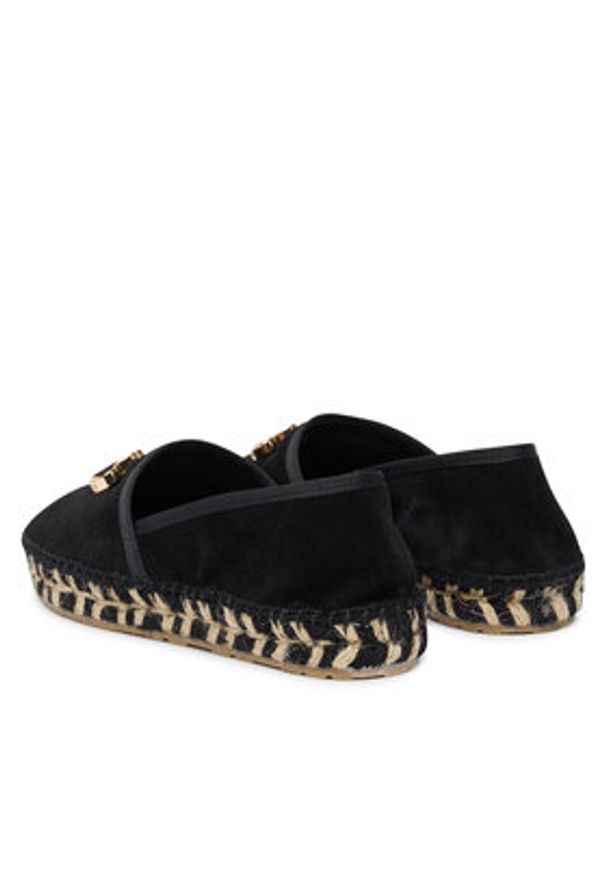 Love Moschino - LOVE MOSCHINO Espadryle JA10552G0OIG5000 Czarny. Kolor: czarny. Materiał: skóra, zamsz