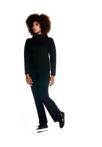 LEONE 1947 APPAREL - Szary damski sweter Leone z warkoczami. Kolor: czarny. Materiał: tkanina. Sport: fitness