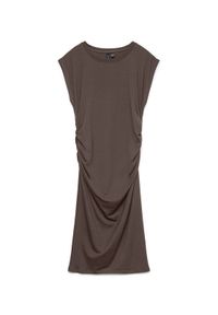 Vero Moda Sukienka koktajlowa Sarah 10346941 Brązowy ciemny Slim Fit. Kolor: brązowy. Materiał: lyocell. Styl: wizytowy #1