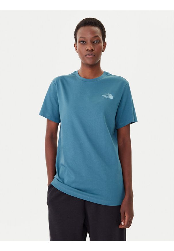 The North Face T-Shirt Redbox NF0A87NK Niebieski Relaxed Fit. Kolor: niebieski. Materiał: bawełna