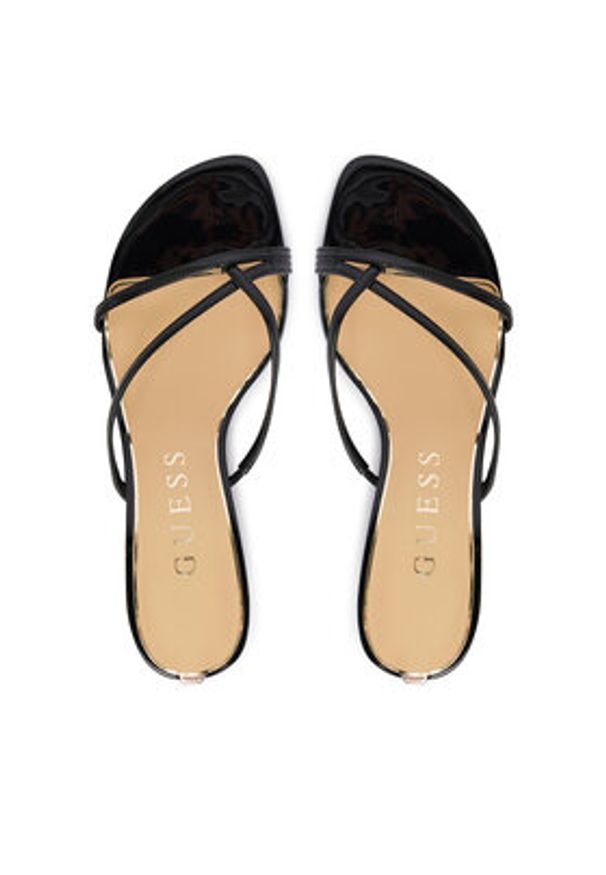 Guess Sandały FLJGZY PAF03 Czarny. Kolor: czarny. Materiał: skóra