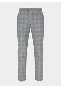 Pako Lorente - PAKO LORENTE – Szare spodnie garniturowe P21WF-6G-070-S. Okazja: na komunię. Kolor: szary. Wzór: kratka. Sezon: lato. Styl: elegancki #5
