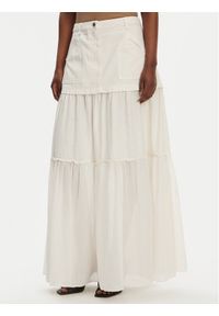 Pinko - PINKO Spódnica maxi Kenny 105252 A2MI Écru Regular Fit. Kolor: kremowy. Materiał: bawełna #1