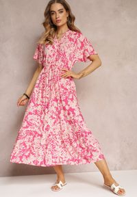 Renee - Różowa Sukienka Humina. Kolor: różowy. Materiał: tkanina. Sezon: lato #3