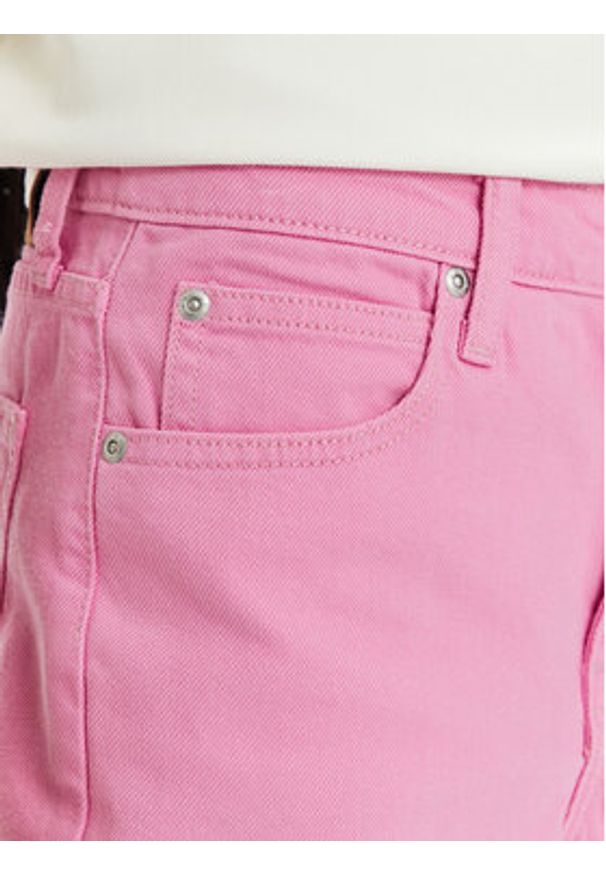 Lee Szorty jeansowe Carol 112350053 Różowy Regular Fit. Kolor: różowy. Materiał: bawełna