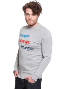 Wrangler - WRANGLER SEASONAL LOGO SWEAT MID GREY MEL W6A5HAX37