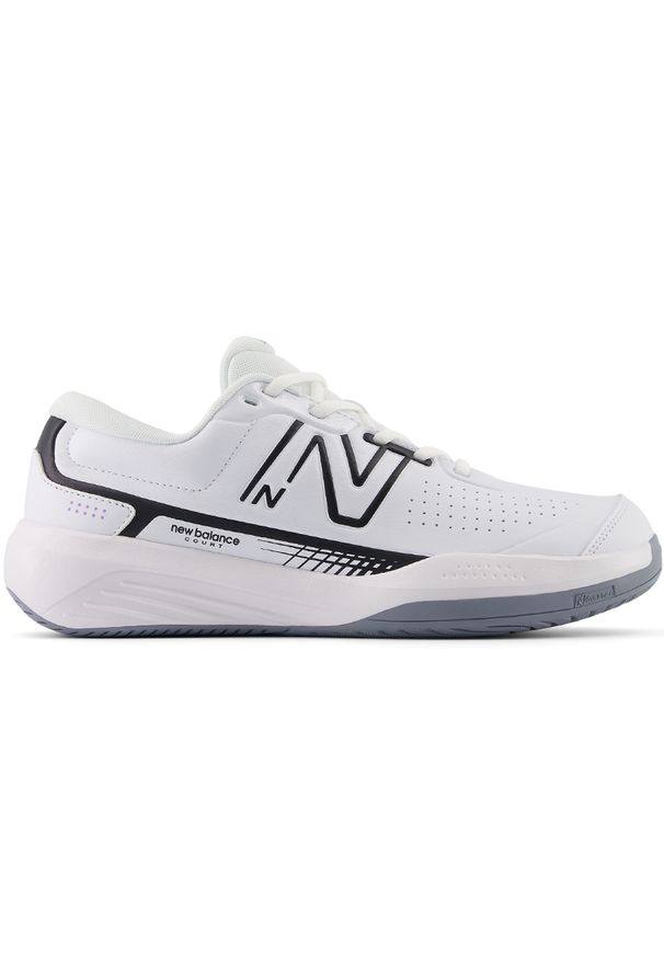 Buty męskie New Balance MCH696K5 – białe. Kolor: biały. Materiał: materiał, guma. Szerokość cholewki: normalna. Sport: fitness, tenis, bieganie