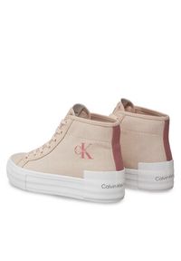 Calvin Klein Jeans Sneakersy Bold Vulc Flatf Mid Cs Ml Btw YW0YW01392 Beżowy. Kolor: beżowy #5