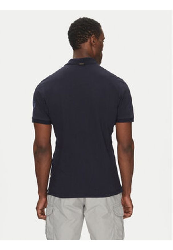 Napapijri Polo E-Amundsen NP0A4IN9 Granatowy Regular Fit. Typ kołnierza: polo. Kolor: niebieski. Materiał: bawełna