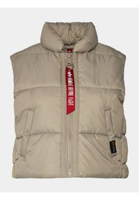 Alpha Industries Kamizelka Puffer Vest Cropped 138007 Beżowy Regular Fit. Kolor: beżowy