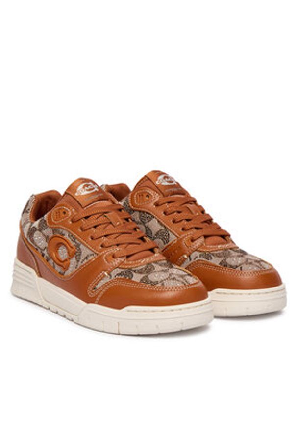 Coach Sneakersy CDE26 Brązowy. Kolor: brązowy. Materiał: skóra