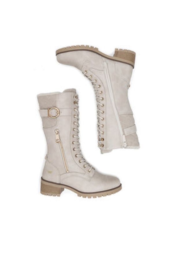 Mustang Kozaki 1435-602 Biały. Kolor: biały. Materiał: materiał