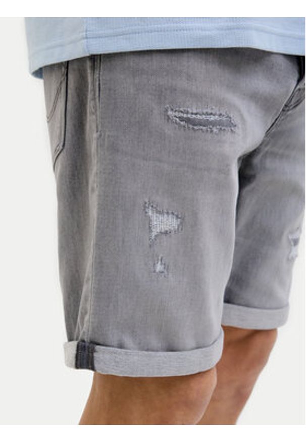 Jack & Jones - Jack&Jones Szorty jeansowe Rick 12269503 Szary Regular Fit. Kolor: szary. Materiał: bawełna