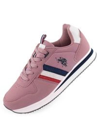Modne i Wygodne Sneakersy Damskie U.S. Polo Assn. Różowe 38. Kolor: różowy. Materiał: skóra ekologiczna. Sport: turystyka piesza #1