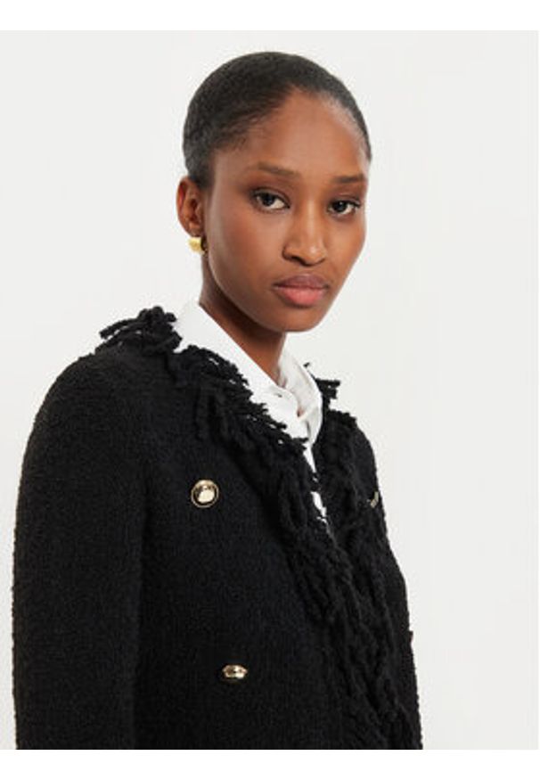 Marella Kardigan Regina 2423906024 Czarny Regular Fit. Kolor: czarny. Materiał: syntetyk
