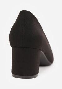 Born2be - Czarne Klasyczne Czółenka na Obcasie Katrie. Kolor: czarny. Wzór: jednolity, gładki. Obcas: na obcasie. Styl: klasyczny. Wysokość obcasa: średni #6