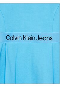 Calvin Klein Jeans Sukienka codzienna Logo Tape IG0IG01960 Niebieski Regular Fit. Okazja: na co dzień. Kolor: niebieski. Materiał: syntetyk. Typ sukienki: proste. Styl: casual #3