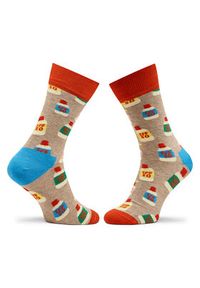 Happy-Socks - Happy Socks Skarpety wysokie unisex SPF01-3300 Kolorowy. Materiał: materiał, bawełna. Wzór: kolorowy