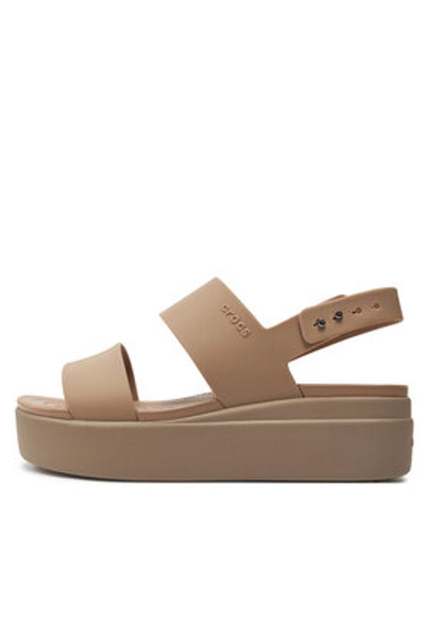 Crocs Sandały Brooklyn Low Wedge W 206453 Beżowy. Kolor: beżowy