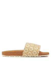 TOMMY HILFIGER - Tommy Hilfiger Klapki Th Emblem Cork Slide FW0FW07848 Beżowy. Kolor: beżowy