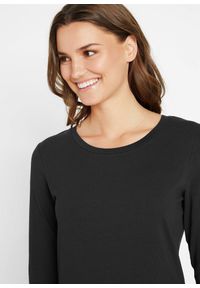 bonprix - Dopasowana sukienka z dżerseju (2 szt.). Kolor: czarny. Materiał: jersey. Długość rękawa: długi rękaw #2