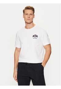 TOMMY HILFIGER - Tommy Hilfiger T-Shirt MW0MW38076 Biały Regular Fit. Kolor: biały. Materiał: bawełna