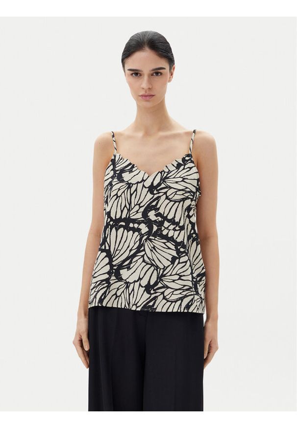 JDY Top Troya 15347220 Beżowy Regular Fit. Kolor: beżowy. Materiał: wiskoza