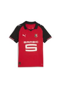 Puma - Młodzieżowa koszulka domowa Stade Rennais F.C. 25/26 PUMA Red Black. Kolor: czerwony, wielokolorowy, czarny. Sport: piłka nożna