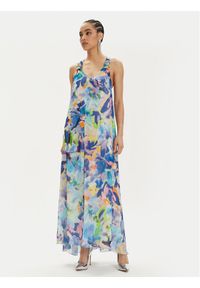 Patrizia Pepe Sukienka letnia 2A2803/A420-YA15 Kolorowy Relaxed Fit. Materiał: syntetyk. Wzór: kolorowy. Sezon: lato