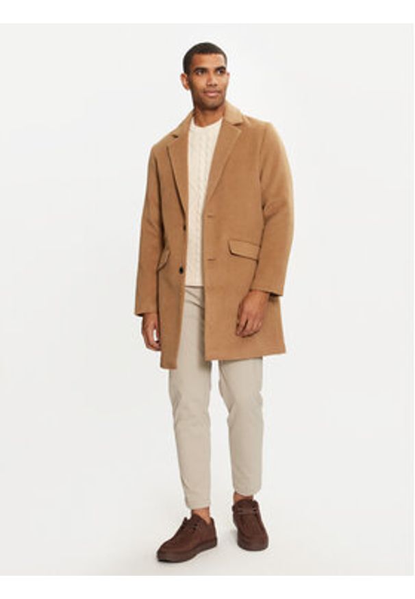 Jack & Jones - Jack&Jones Płaszcz przejściowy Hays 12258389 Beżowy Regular Fit. Kolor: beżowy. Materiał: syntetyk