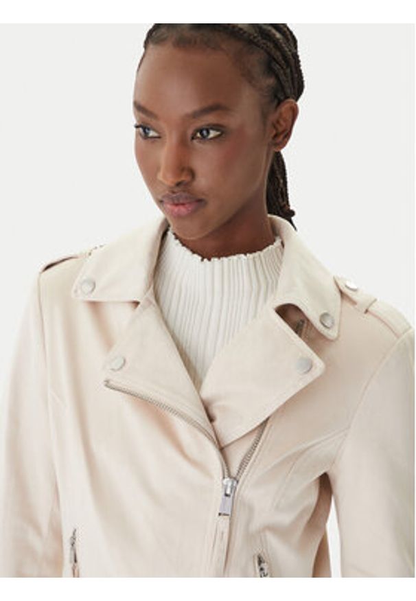 Guess Kurtka przejściowa W6GL10 W1968 Écru Regular Fit. Kolor: kremowy. Materiał: syntetyk