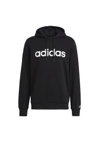 Adidas - Bluza męska adidas Essentials French Terry Linear Logo Hoodie. Typ kołnierza: kaptur. Kolor: czarny, biały, wielokolorowy